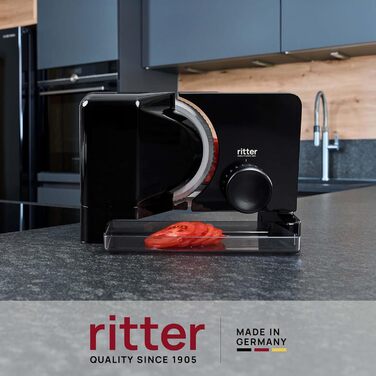 Електричний шматодаватель Ritter E 16 з металу, Made in Germany, сріблястого кольору (чорний)