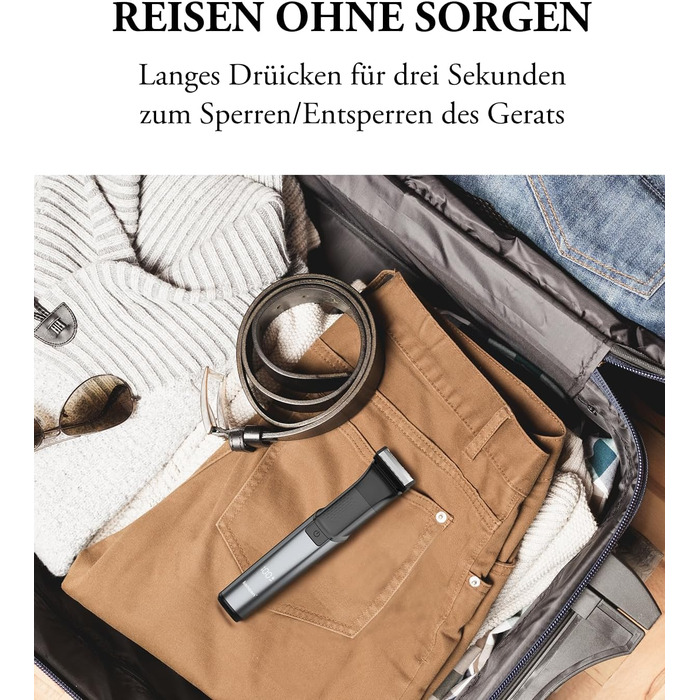 Мультитриммер для тіла чоловічий 2-в-1: тіло, обличчя, інтимна зона. Вологостійкий, USB-C. З насадками.