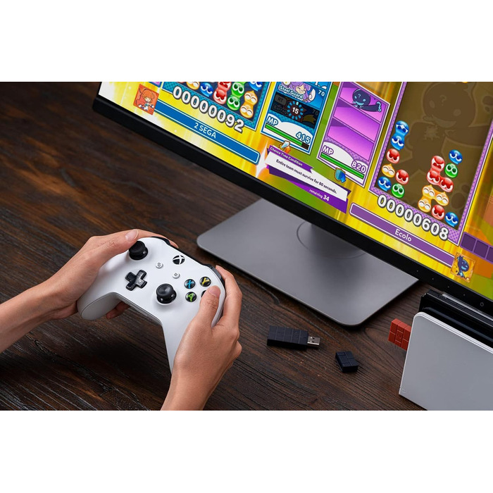 Бездротовий Bluetooth адаптер 8BitDo USB Wireless Adapter 2 для Switch, Windows 10, Android, PS4/5, Xbox (Коричневий)