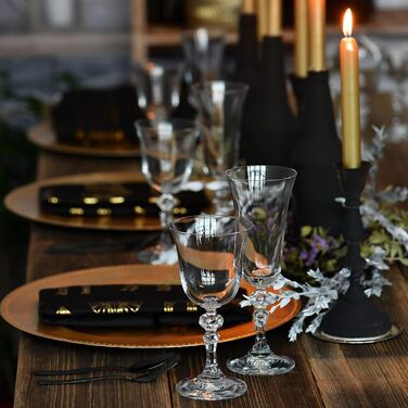 Набір келихів для вина Krosno Krista, 6 шт, 220 мл, кришталь, для дому, ресторану, свят, безпечно мити в посудомийній машині