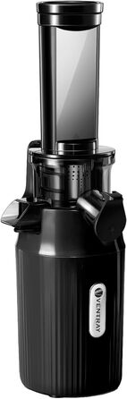 Ventray Ginnie Juicer | Slow Juicer with 60 RPM | 45mm Opening | Reverse Function and Two Filter Sizes | BPA Free | 100 Watts | Easy to Clean & Quiet | Slim Design, 400ml, Sky Blue
