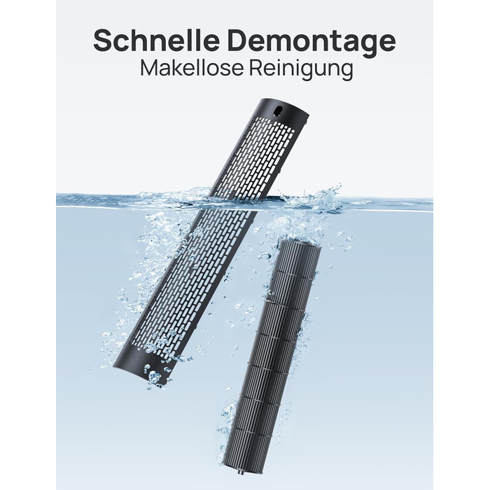 Дрео - розумний вентилятор-турбовежа 106 см з охолодженням, WiFi, Alexa, 9 швидкостей, 4 режими, таймер 12 год, керування голосом, проекція зірок