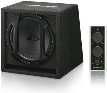 Автозвукова система Alpine SWE-815, чорна, сабвуфер, 8 дюймів