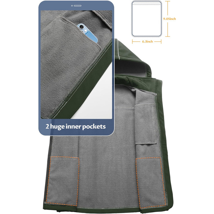 Легка софтшеллова жилетка CREATMO для жінок, вітрозахисна куртка без рукавів з капюшоном (XXL, Армійний зелений)