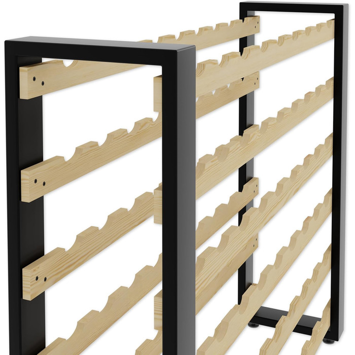 Lenmar Serie RW Wooden Wine Rack for Bottles, LOFT, Bottles, Wine, Bottle Rack, Cellar Rack, Shelves, Bottle Holder, Wine Stand … (LOFT 135, 204 x 104 x 27, 135 Bottles)