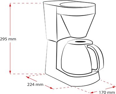 Кавомашина Melitta Easy знімний швенк-фільтр, скляна кавоварка з функцією стоп-краплі, для 10 чашок кави, чорна