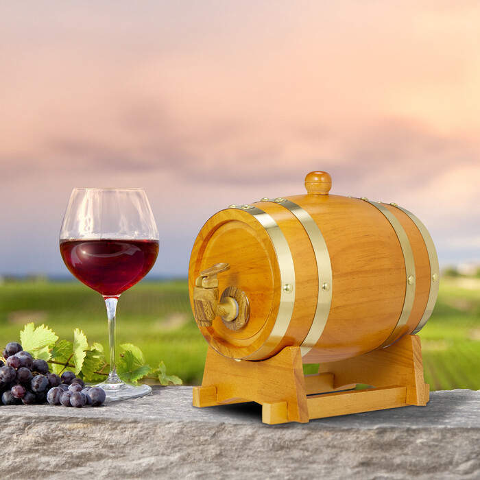 Relaxdays Whiskey Barrel Wood 1.25 Liter