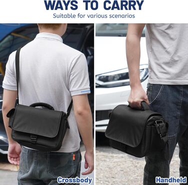 Водонепроникна сумка для камери SLR з дощовиком, ударостійка фотосумка з підкладкою, для щоденного використання (чорна)