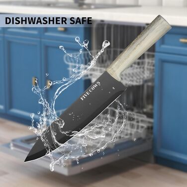 Набір кухонних ножів Messerblock з 16 частинами, з дерев'яною підставкою, дощечкою, захистом пальців, точилкою та кухонними ножицями, професійний набір ножів для дому (зелений, блакитний)