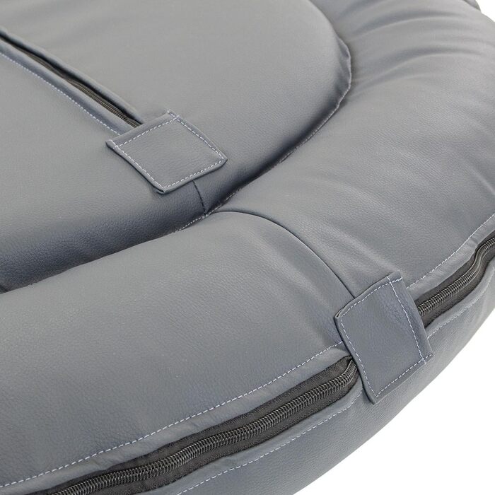 Wallace & Jones | Преміум собаче ліжко Болтон, диван для собак 63x50 см, штучна шкіра, для маленьких собак, прихований блискавка, миється, нековзне, темно-сірий 63 x 50 см, темно-сірий