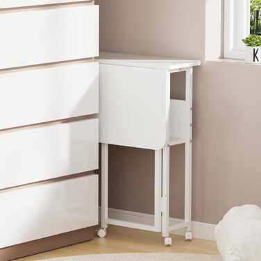 Стіл для ноутбука в ліжко Lapdesk, складний Betttisch, регульований кут 360°, портативний, для читання книг (80 x 58 x 75 см, білий)