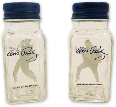 Midsouth Products Elvis Presley Salt and Pepper Shaker Set, Dancing Figures, 2-Piece Glass Shaker Set