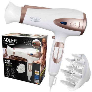 Фен для волосся ADLER 2400 Вт з дифузором та іонізацією