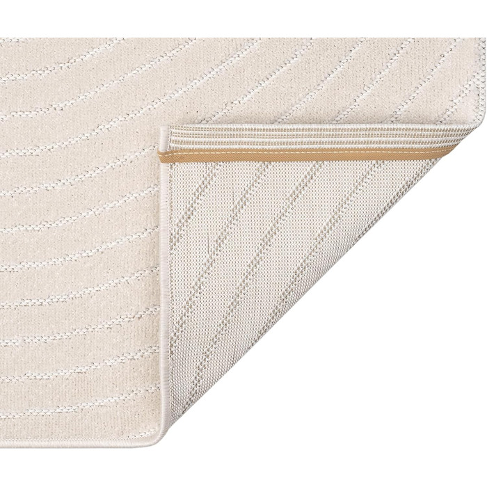 Килим Santo Plus для вітальні та спальні: якісний, легкий у догляді, довговічний, сучасний дизайн, підходить для вулиці, кремовий, 160 x 220 см