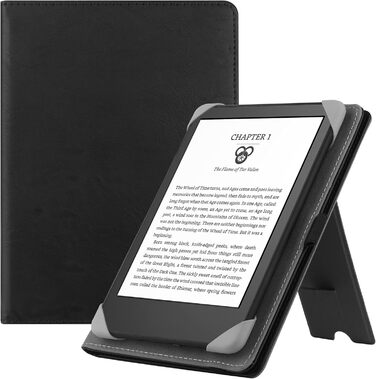Чохол-книжка для 6-дюймових eReaders: Kindle, Kobo, Tolino, Pocketbook, Sony - чорний