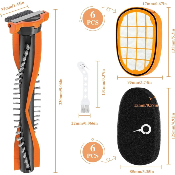 Набір фільтрів для акумуляторного пилососа Philips SpeedPro Max Aqua, 6 шт. (запасні фільтри для очищення повітря)
