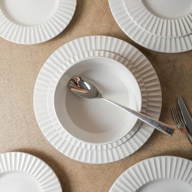 Посуд Christian Siriano Lusso Tafelservice 16 предметів, білий, кераміка для 4 осіб – Opulenter Garten