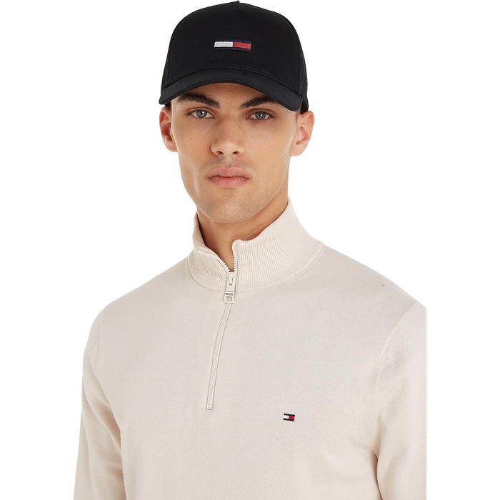 Кепка Tommy Jeans Unisex Flag Basecap чорна, універсальний розмір