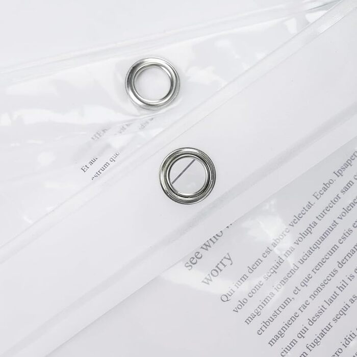 Прозора штора для ванної кімнати Blumen 180x200 см з гачками, антигрибкова, водонепроникна EVA