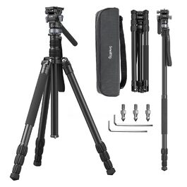 Відеоштатив SmallRig FreeBlazer CT190 (4319) 183 см з гідравлічною головою, нівеліром та моноподом для влогінгу та подорожей, навантаження 4 кг, з сумкою
