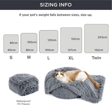 Водонепроникний коврик для собак BEDSURE 100x120 см - м'який, плюшевий, для великих собак та котів, сірий