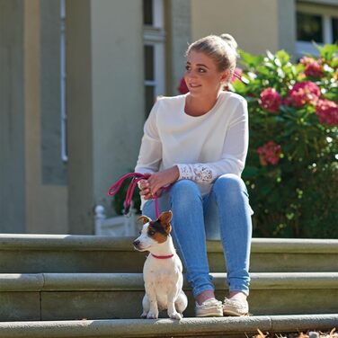 Нашийник для дрессури HUNTER FREESTYLE, червоний, розмір M. Міцний, з нейлоновим тросом, стійкий до погодних умов, для тренувань та повсякденного використання.