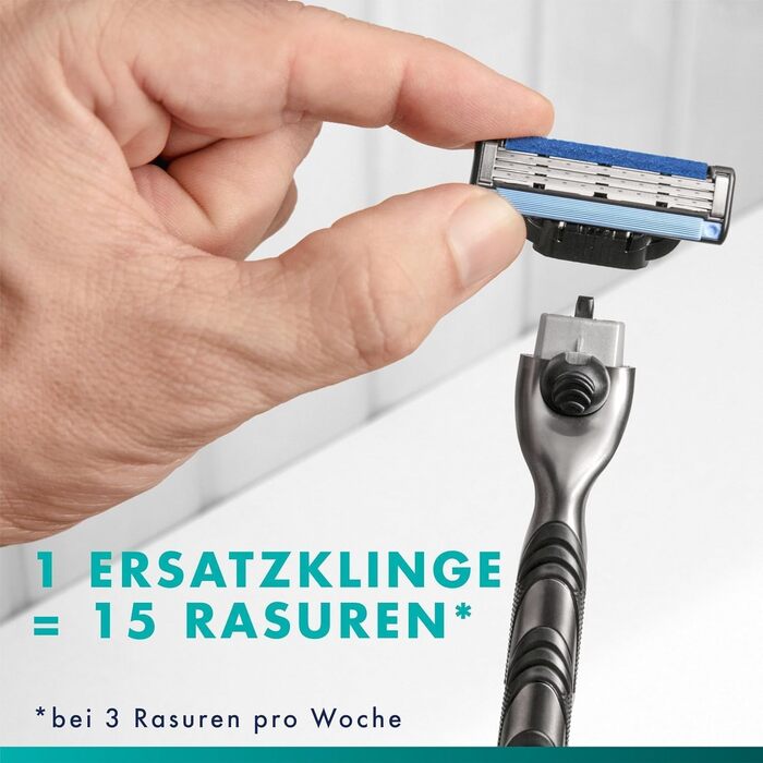 Смінні леза для чоловічих бритв Gillette Mach 3 Original, 28 шт, сині