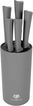 Набір ножів Karl Hausmann 5 предметів: набір ножів, ніжний блок, кухонні ножі з нержавіючої сталі (сірий)