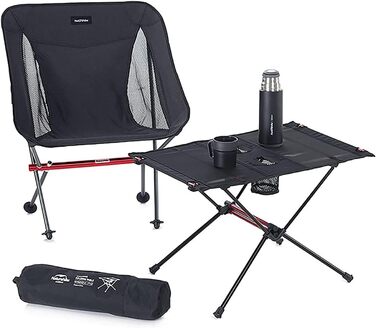 Складний стіл Naturehike Ultraleight - компактний, портативний для кемпінгу, туризму та саду, чорний
