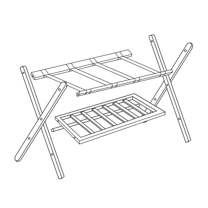 Relaxdays Folding Suit Stand with 2 Shelves