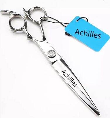 Ножиці для грумінгу собак Achilles Professionelle, 7 дюймів - високоякісний японський сталь, сріблясті