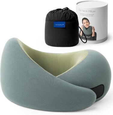 Подушка для шиї Ostrichpillow Go з Memory Foam, ергономічний дизайн 360º, для подорожей, з чохлом з модалю (Forest Snooze)