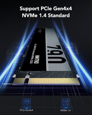 Lexar NM790 SSD 8TB PCIe Gen4x4 NVMe M.2 2280 - Швидкий SSD для PS5, PC, Laptop