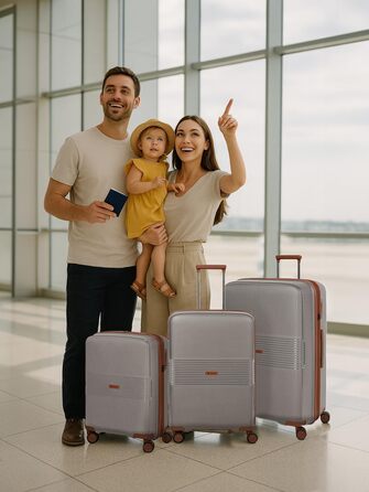 Набір валіз Cappuccino Eco Edition 3-в-1: розширювані, з TSA-замком та подвійними колесами