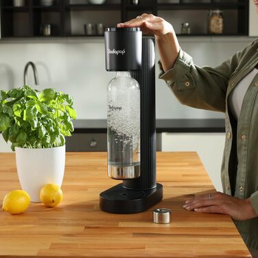 Водопровідний напій SodaPop Cooper чорний з PET-пляшкою, стильний та компактний (44,9 см)