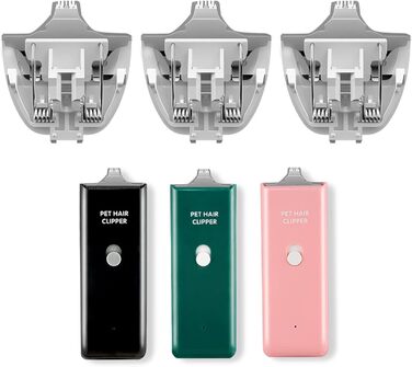 Набір для догляду за тваринами: професійна машинка для стрижки собак та котів, безшумна, акумуляторна, бездротова, набір лез (3 шт.)