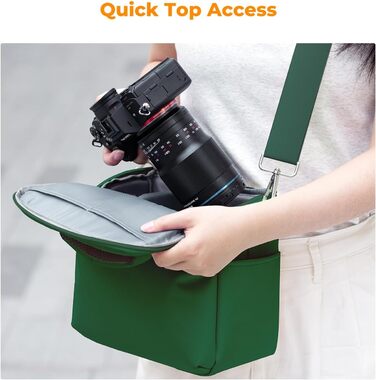 Рюкзак для фотокамери K&F Concept, сумка на плече, підходить для DSLR, SLR, зручна для щоденного використання (зелений)