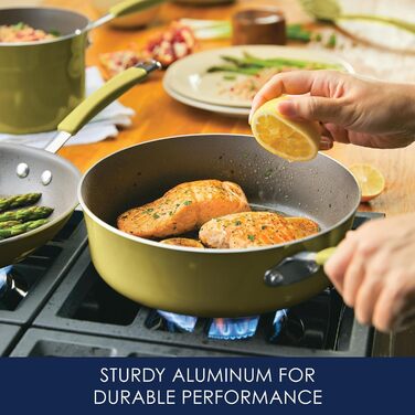 Набір посуду Rachael Ray Cucina Nonstick, 12 предметів, лавандовий (лайм)