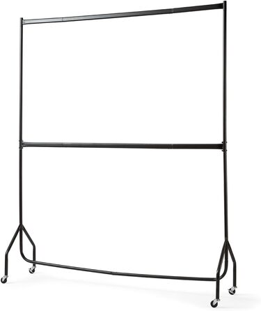 Direct Online Houseware House of Home Extra Robust Clothes Rack with 2 Levels, 2.14 m H x 1.83 m L, in Black – Clothes Rail for Bedroom, Double Clothes Rail, High-Quality Hanging Storage