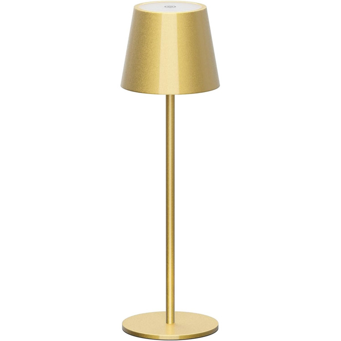 LED-лампа Klighten: 2 шт. бездротова, диммер, акумулятор, IP54, тепле світло 3000K, USB-C, для дому та вулиці, золото + 1 шт.
