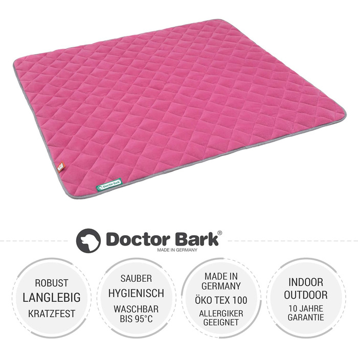 Підстилка для собак Doctor Bark: флісова двостороння підстилка для великих собак. Міцна, м'яка, легко періть до 95°C. Підходить для дому та вулиці (Бежевий/Зелений). Розмір XL (120x100 см), також у кольорі Рожевий/Світло-сірий