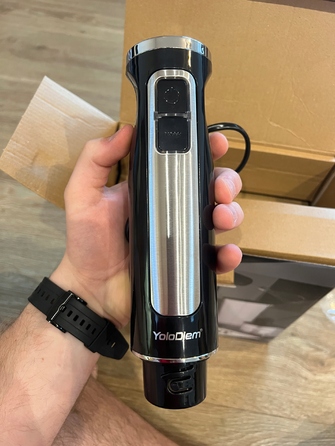 Занурювальний блендер YoloDiem 1500W 9в1, чорний, 4 титанові леза