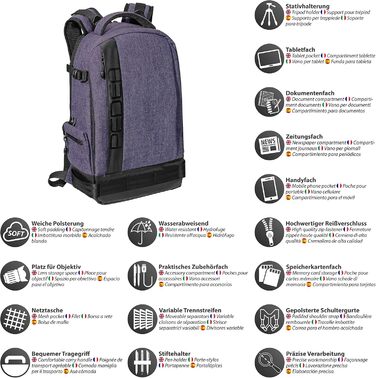 Захисний чохол для камери PEDEA з дисплеєм для Olympus, Canon, Nikon, Panasonic (фіолетовий)