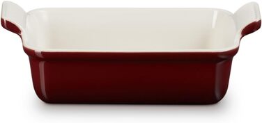 Форма для запікання Le Creuset прямокутна керамічна Tradition, 19 см, колір Овочевий червоний (Chambray)