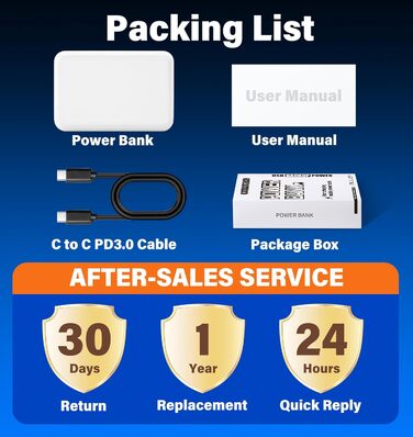 Power Bank MagSafe 5000mAh з PD 20W, QC 3.0, USB-C для iPhone 17/16/15/14/13 (Pro), білий