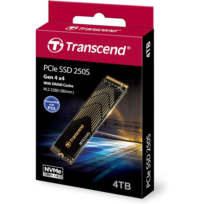 SSD Transcend B NVMe PCIe Gen4 x4 M.2 2280 – 4TB, високошвидкісний накопичувач