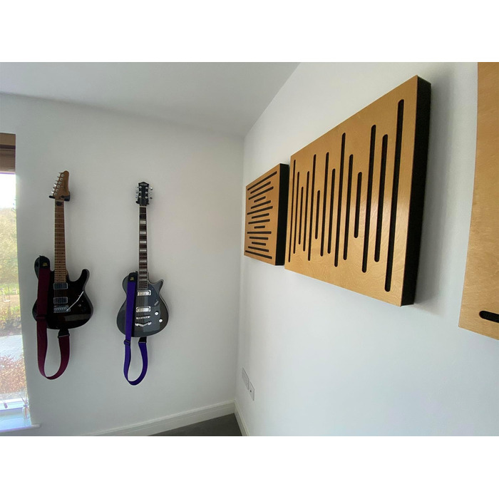 Акустичні панелі з натурального дерева Bluetone Acoustic WaveFuser Wood, 50x50 см, світлий дуб