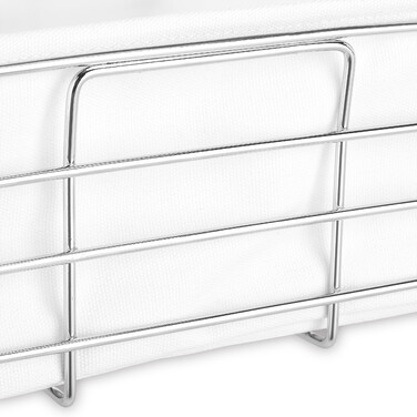 Relaxdays Bread Box Metal with Fabric Insert