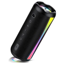 Bluetooth колонка з RGB підсвіткою, IP7 водонепроникна, 20 год автономії, потужний бас - Black