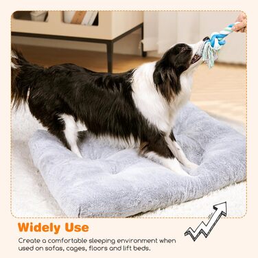 Nobleza Dog Bed for Large Dogs, Washable, Super Soft and Fluffy Anti-Anxiety High-Quality Plush Dog Bed with Non-Slip Bottom, Dog Cushion, Dog Mat, 110x73x10 cm, XL